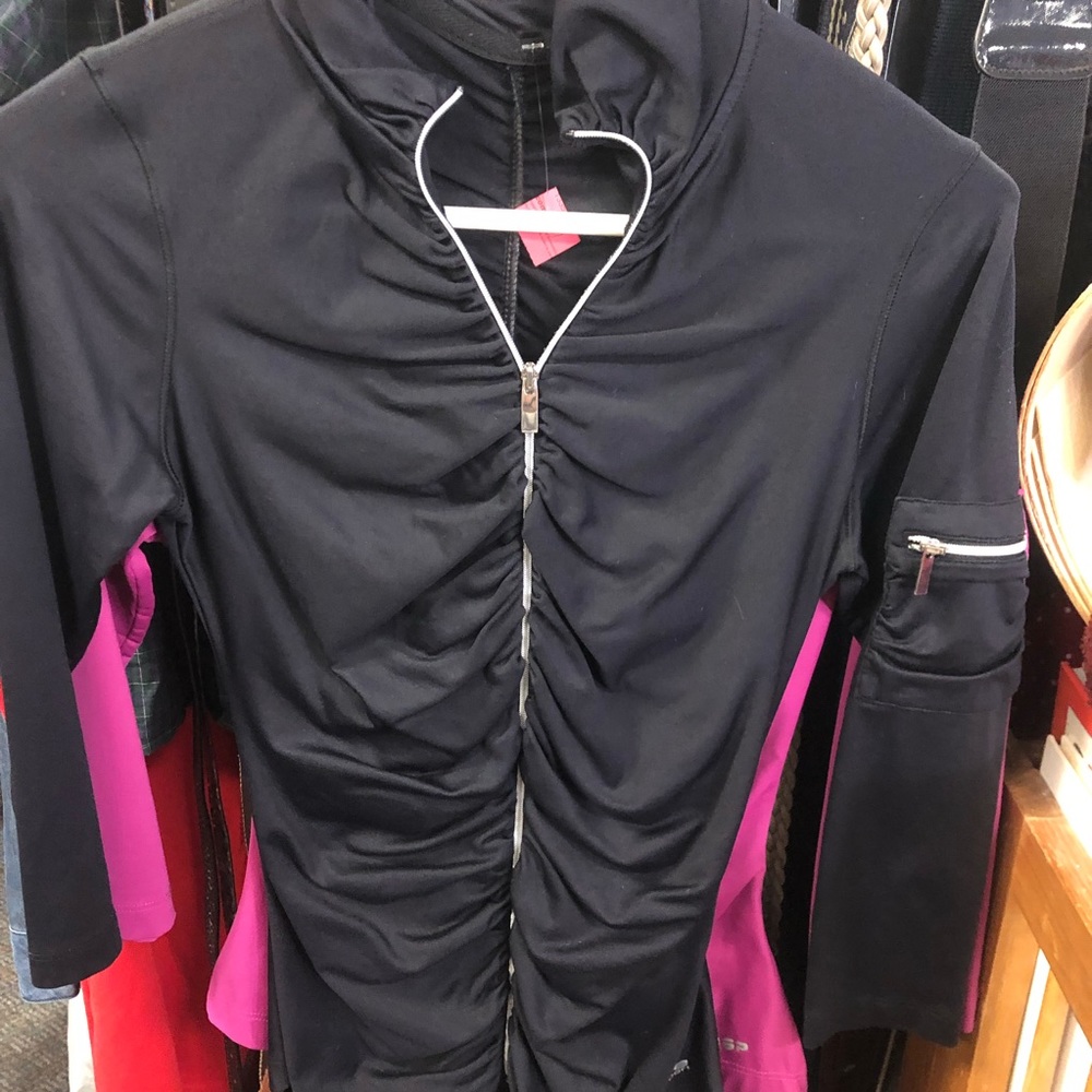 Bebe sport 3/4 sleeve full zip jacket